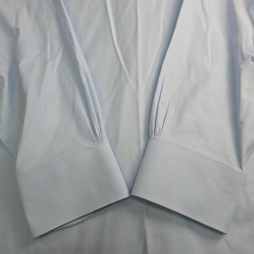 Brooks Brothers Dress Shirt Mens 17-34 Light Blue Regular Non-Iron Stretch Twill - Picture 5 of 13